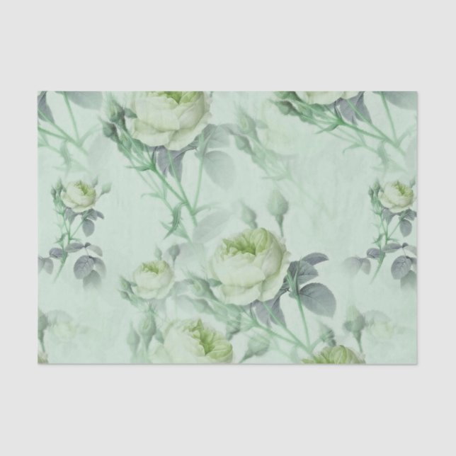 Papel De Seda Hermosa Floral Vintage (Anverso)