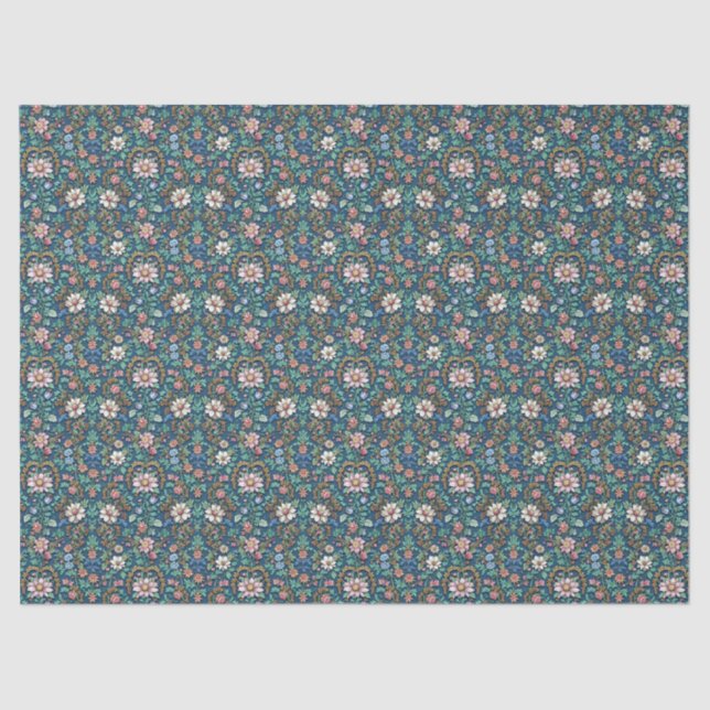 Papel De Seda Hermosa Floral Vintage (Anverso)