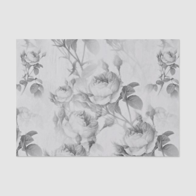 Papel De Seda Hermosa Floral Vintage (Anverso)