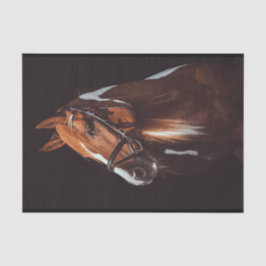 Papel De Seda Hermosa foto de retrato de caballo de pintura marr