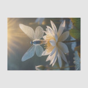 Papel De Seda Hermosa mariposa y el Lotus