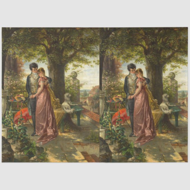 Papel De Seda Hermosa página de pintura de principios del siglo  (Anverso)