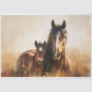 Papel De Seda Hermosa página de pintura de yeguas y huertos