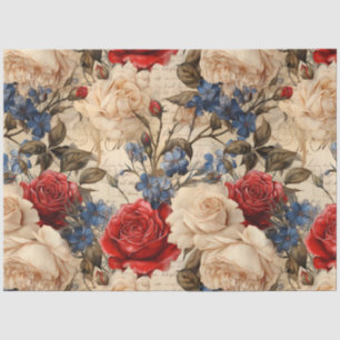 Papel De Seda Hermosa página de Rosas inspirados en la cosecha