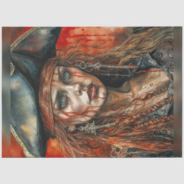 Papel De Seda Hermosa Pirata Mujer Anne Bonny