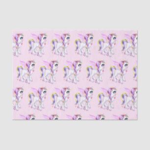 Papel De Seda Hermosa unicornio con el estilo Rainbow Mane