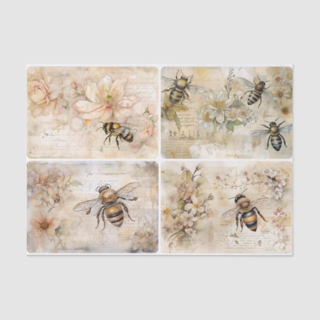 Papel De Seda Hermosas abejas (Anverso)
