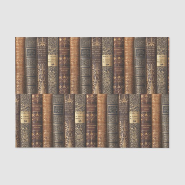 Papel De Seda Hermosas Cubiertas de Libros (Teatro) (Anverso)
