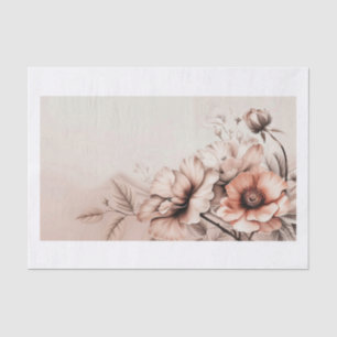 Papel De Seda Hermosas flores14