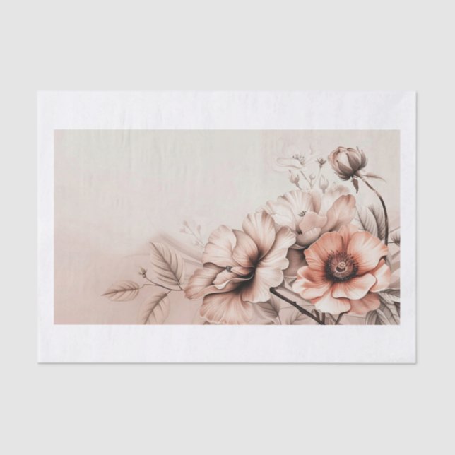 Papel De Seda Hermosas flores14 (Anverso)