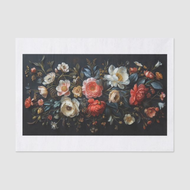 Papel De Seda Hermosas flores20 (Anverso)