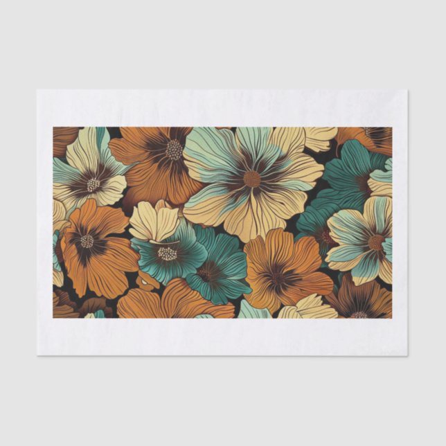 Papel De Seda Hermosas flores26 (Anverso)