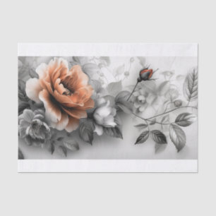 Papel De Seda Hermosas flores3