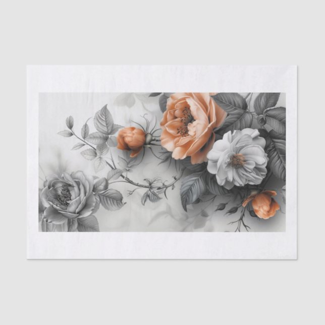 Papel De Seda Hermosas flores7 (Anverso)