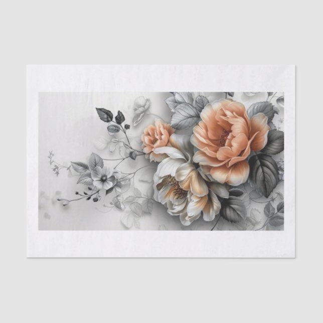 Papel De Seda Hermosas flores9 (Anverso)