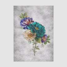 Hermosas Flores de Jardín en Acuarela Decoupage