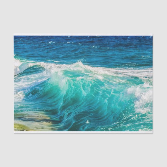 Papel De Seda Hermosas olas oceánicas (Anverso)