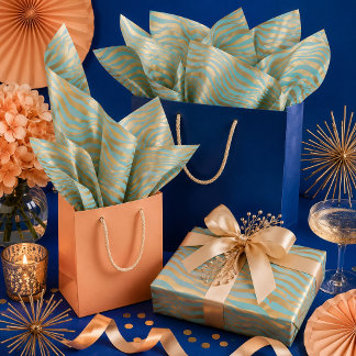 Papel De Seda Hermosas rayas doradas