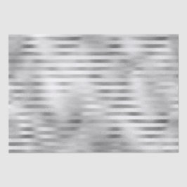 Papel De Seda Hermoso Boda rayado plateado