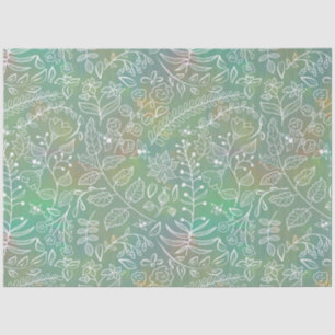 Papel De Seda Hermoso botánico Boho Dreamy Sage Green