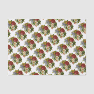 Papel De Seda Hermoso Bouquet Romántico de Verano con Rosa Roja