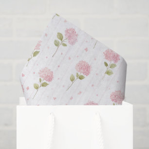 Papel De Seda Hermoso Brindis Nupcial Floral Rosa