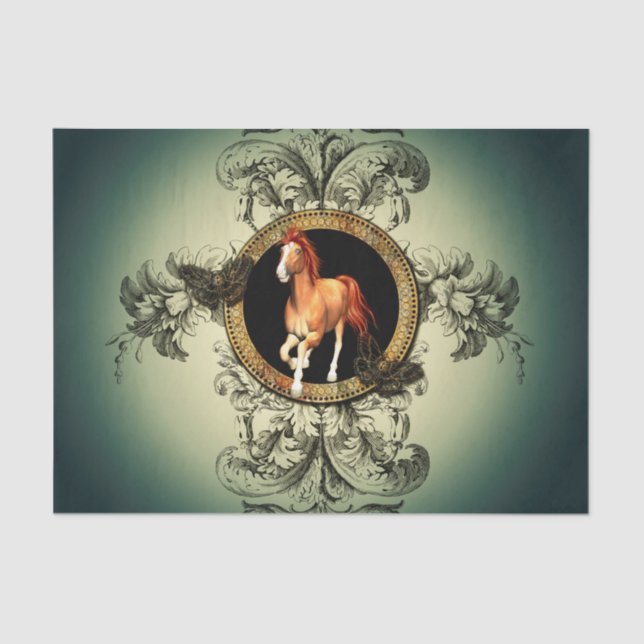 Papel De Seda Hermoso caballo (Anverso)