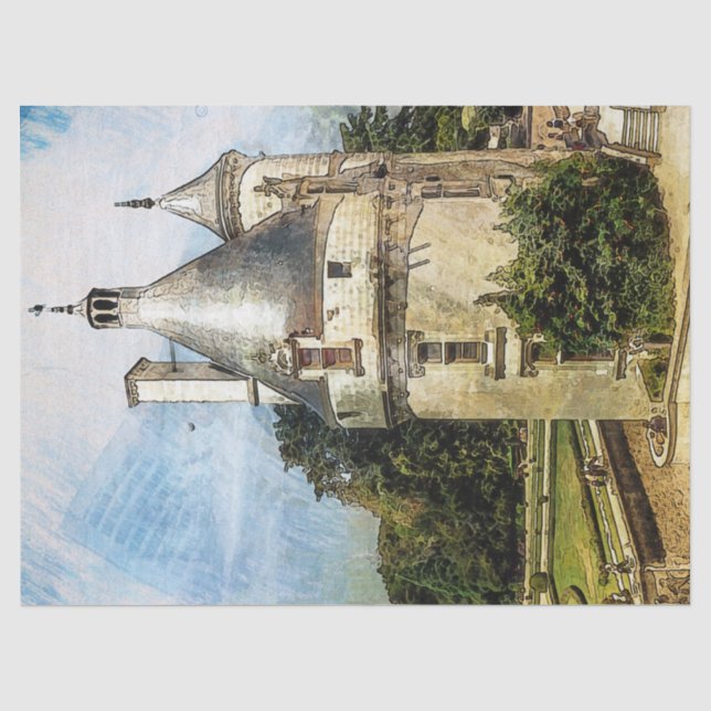 Papel De Seda Hermoso Castillo (Anverso)