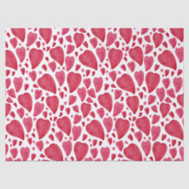 Papel De Seda Hermoso Corazón de Acuarela 