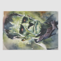 Hermoso: Decoración de color de agua Frankenstein