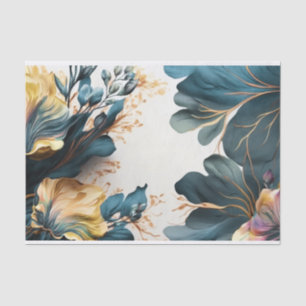 Papel De Seda Hermoso floral acuarela