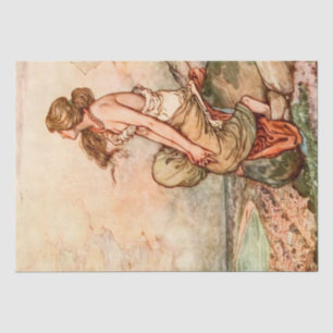 Papel De Seda Hermoso Ilustracion de Lady Vintage