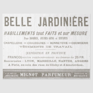 Papel De Seda Hermoso jardín vintage tipografía francesa París