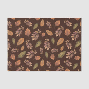 Papel De Seda Hermoso otoño mixto deja oscuro marrón