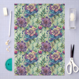 Papel De Seda Hermoso patrón de damasco floral grande y continuo