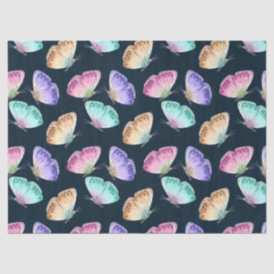 Papel De Seda Hermoso patrón de mariposa acuarela