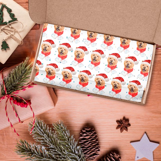 Papel De Seda Hermoso patrón de Navidad de perro Chow Chow (Subido por el creador)
