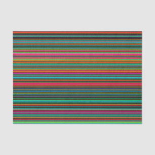 Papel De Seda Hermoso Patrón de Raya Multicolor de Colores