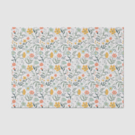 Papel De Seda Hermoso patrón floral botánico