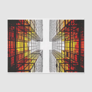 Papel De Seda Hermoso rascacielos de la ciudad urbana