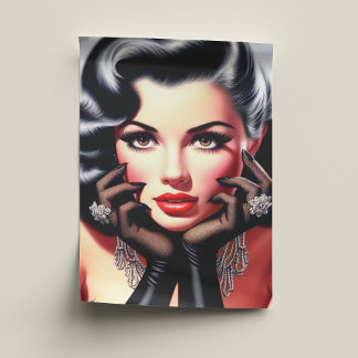 Papel De Seda Hermoso retrato Chica de época