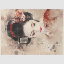 Hermoso retrato de Geisha