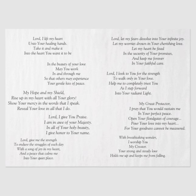 Papel De Seda Hermoso tema de las oraciones desconchan (Anverso)