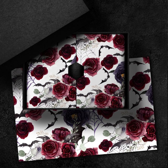 Papel De Seda Hermoso y espeluznante | Rosas góticos oscuros con (Subido por el creador)