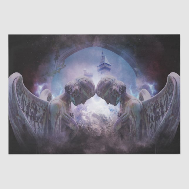 Papel De Seda Hermosos ángeles desmenuzar 15x20 (Anverso)