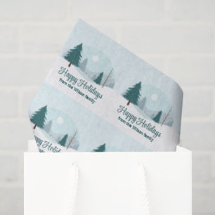 Papel De Seda Hermosos árboles de Navidad Fiesta de Invierno