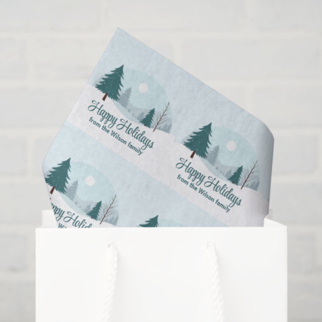 Papel De Seda Hermosos árboles de Navidad Fiesta de Invierno (Bolsa de regalo)
