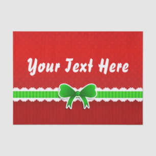 Papel De Seda Hermosos Navidades rojos Diseño Personalizado Text