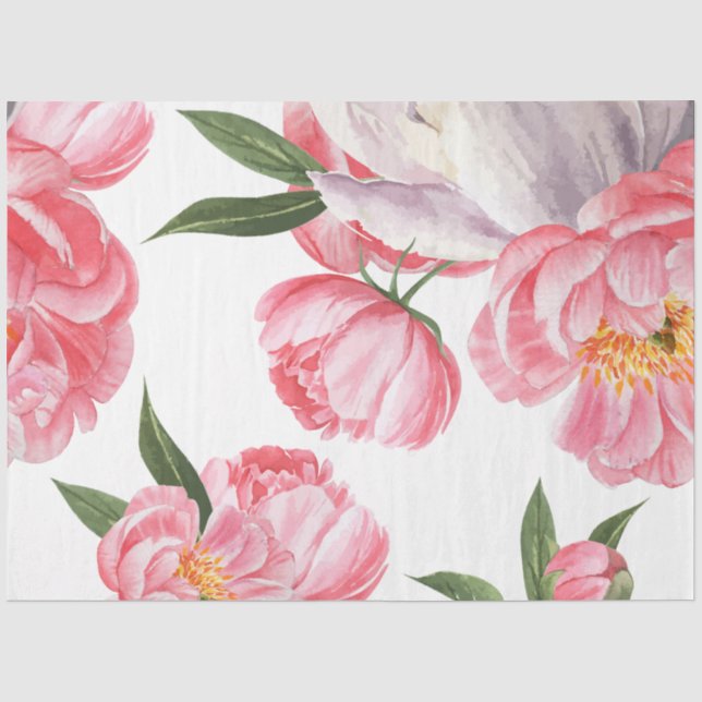 Papel De Seda Hermosos Rosas (Anverso)