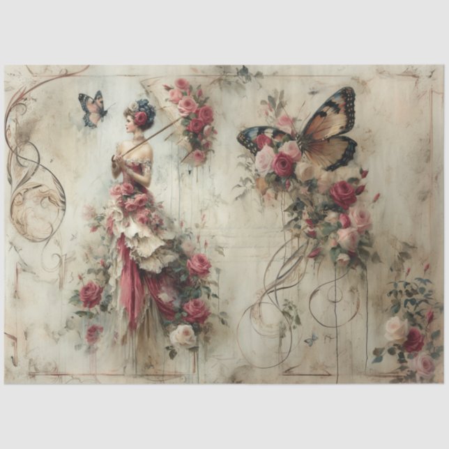 Papel De Seda Hermosos Rosas de la colección Beauty (Anverso)